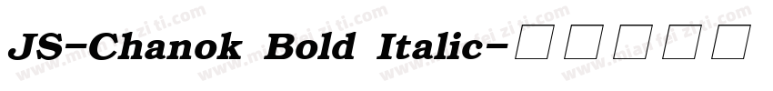 JS-Chanok Bold Italic字体转换